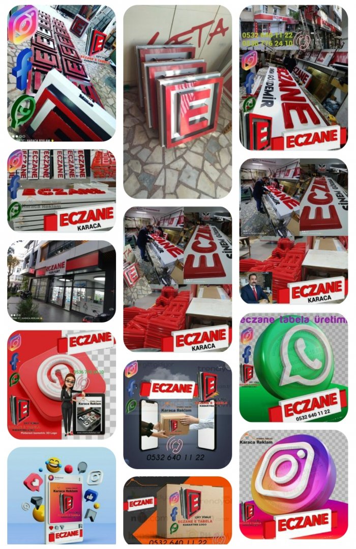 #Eczane tabelası #Karaca reklam Her sektörde önemli bir yere sahip olan tabelalar eczane sektörünün 