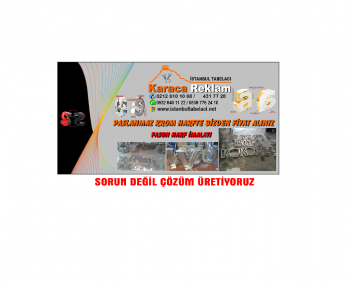  Kutu Harf, tabela, reklam, ajans, konya, fason, fason krom harf, fason krom harf imalat, krom, krom
