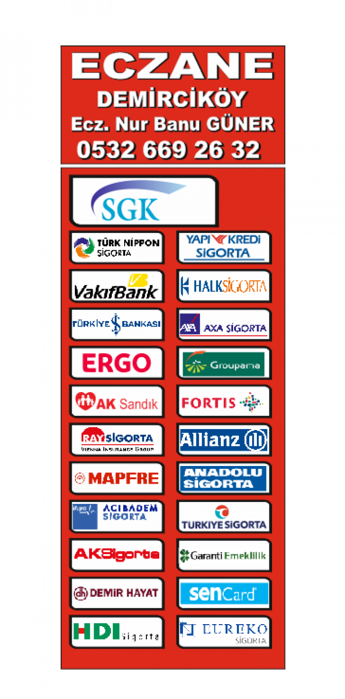 eczane anlaşmalı kurumlar eczane anlaşmalı sikortalar tabela kolon yazısı logolar